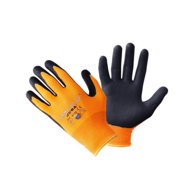 Gant enduit nitrile, compatible écran, tactile, pour travail de précision, taille 09