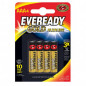 Pile AAA LR03, alcaline 1,5V eveready gold B4