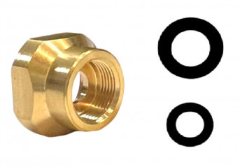 Double female brass reducer 15x100 / 15x21