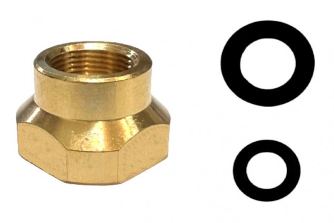 Double female brass reducer 15x100 / 15x21