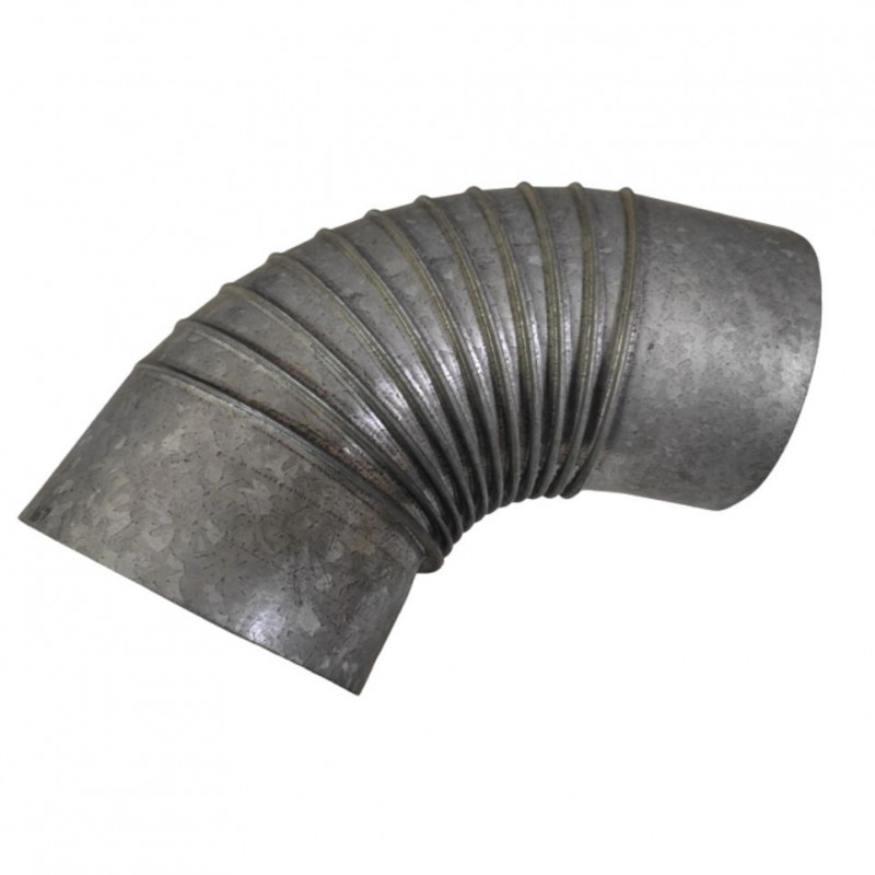 Galvanized pleated elbow 72 degree, diameter 167 mm