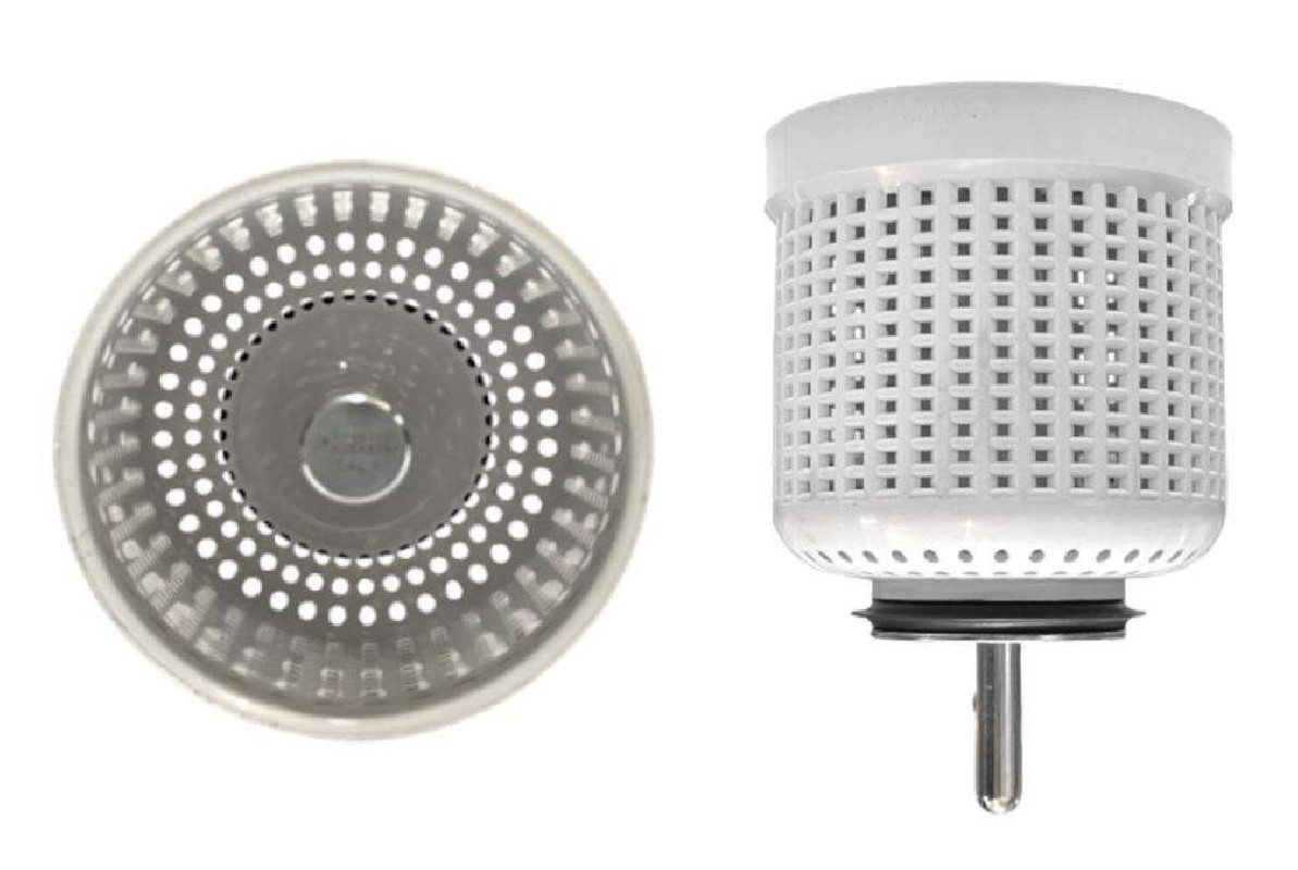 PVC strainer basket for 80 mm diameter manual sink strainer