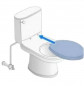 copy of toilet seat ALLIA Scarlet white