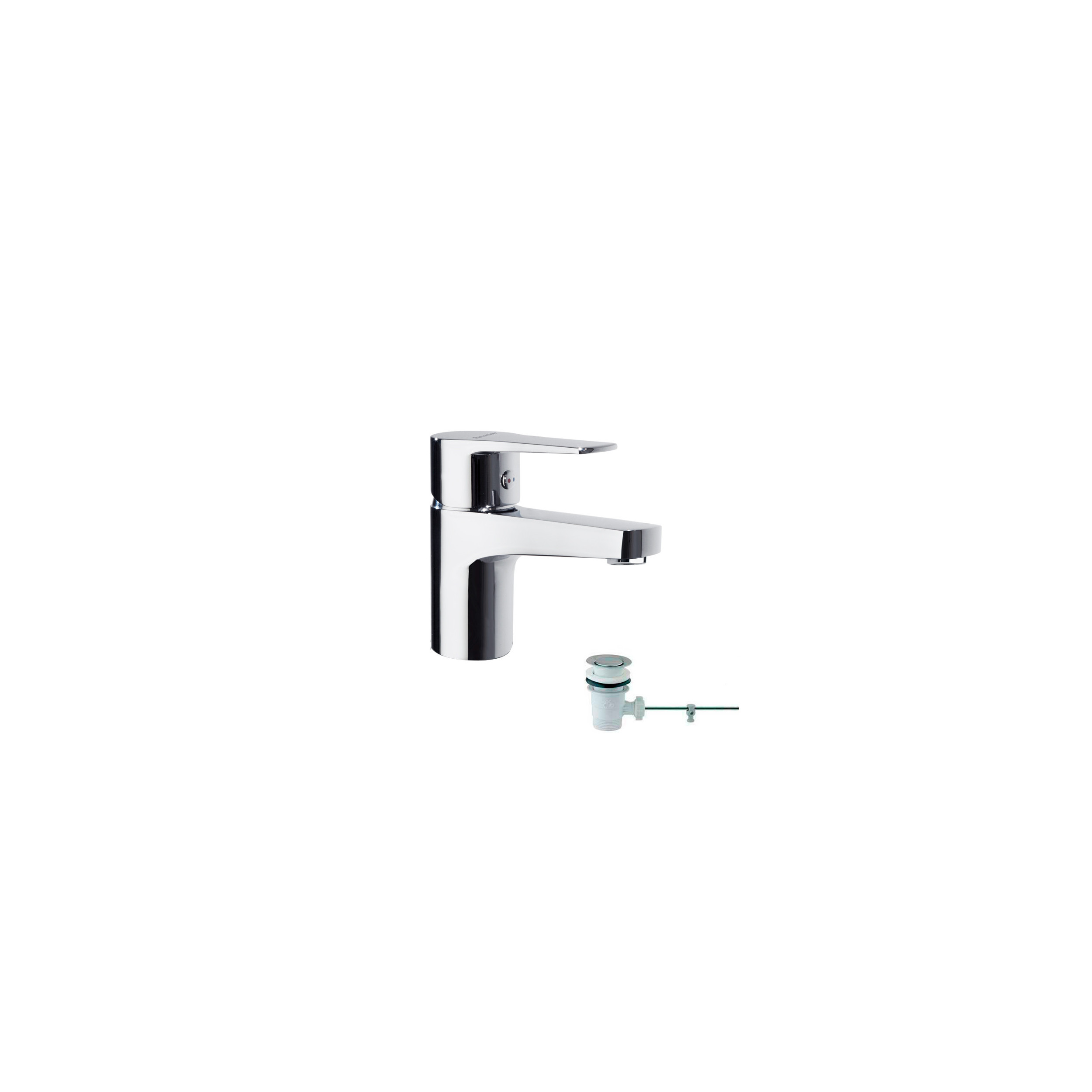 Single-lever basin mixer with drain, Titanium series, RAMON SOLER.