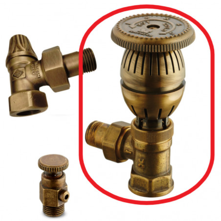 Thermostatic radiator valve retro angle 15x21