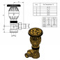 Thermostatic radiator valve retro angle 15x21