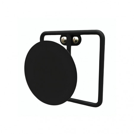 Wall coat hook 1 head black steel DOT D.90 mm, W. 120 X D. 61 MM