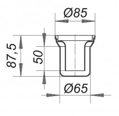 Odour trap for ORIO shower drain, from 2004 to May 2010