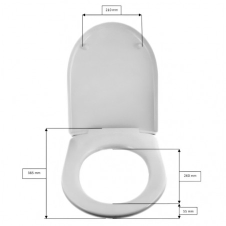 Abattant Selles ROYAN 2 mini, Allia Prima 2 Compact et Prima 2 Compact d'angle (0102001), blanc