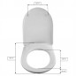 Abattant Selles ROYAN 2 mini, Allia Prima 2 Compact et Prima 2 Compact d'angle (0102001), blanc