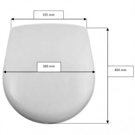 Abattant Selles ROYAN 2 mini, Allia Prima 2 Compact et Prima 2 Compact d'angle (0102001), blanc