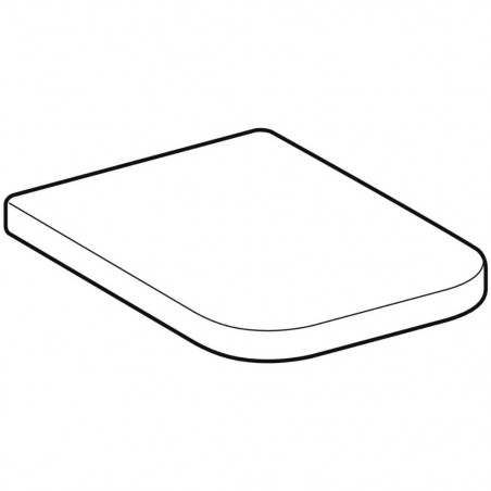 GEBERIT Renova rectangular toilet seat, top fixing, slow closing