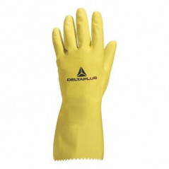 Yellow latex household glove size 7/8, DELTA PLUS.