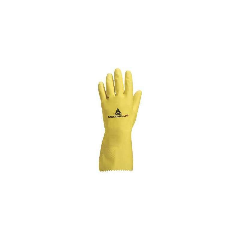 Yellow latex household glove size 7/8, DELTA PLUS.