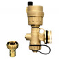 1"1/4 heating manifold terminal unit, automatic air vent and drain valve