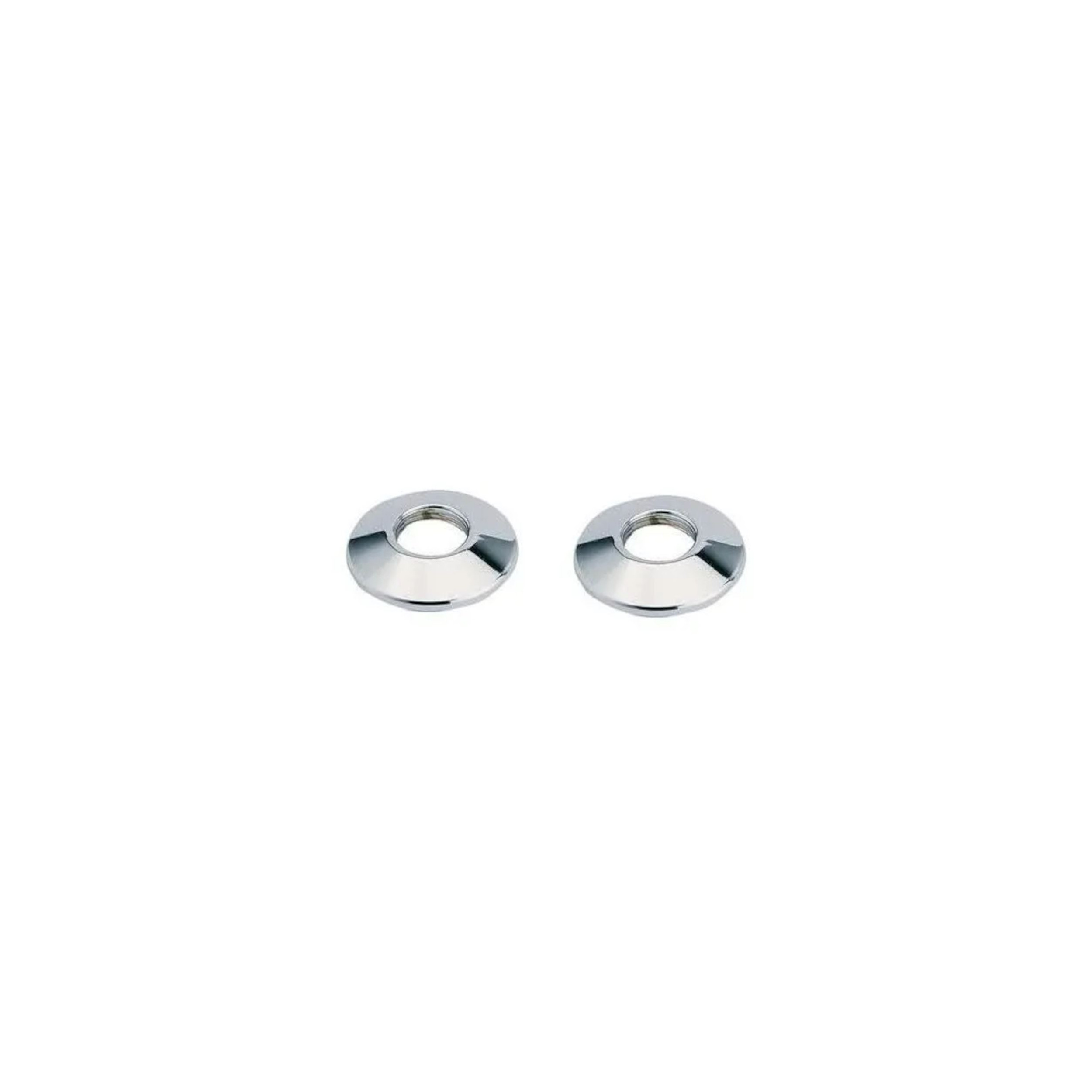 Rounded chrome-plated screw-on escutcheon 15x21 (pair)