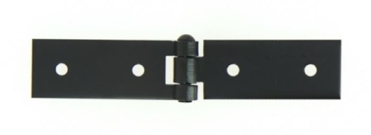 Conge hinge, 200 x 39 mm, 2 + 2 holes, black