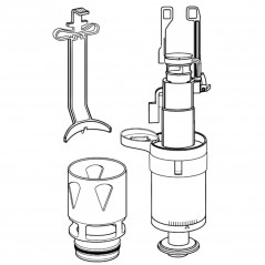 Valsir Winner 2004 bis 2014 WC-Mechanismus mit eingebautem Tank, Doppeltaste