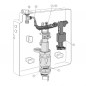 Valsir Winner 2004 bis 2014 WC-Mechanismus mit eingebautem Tank, Doppeltaste