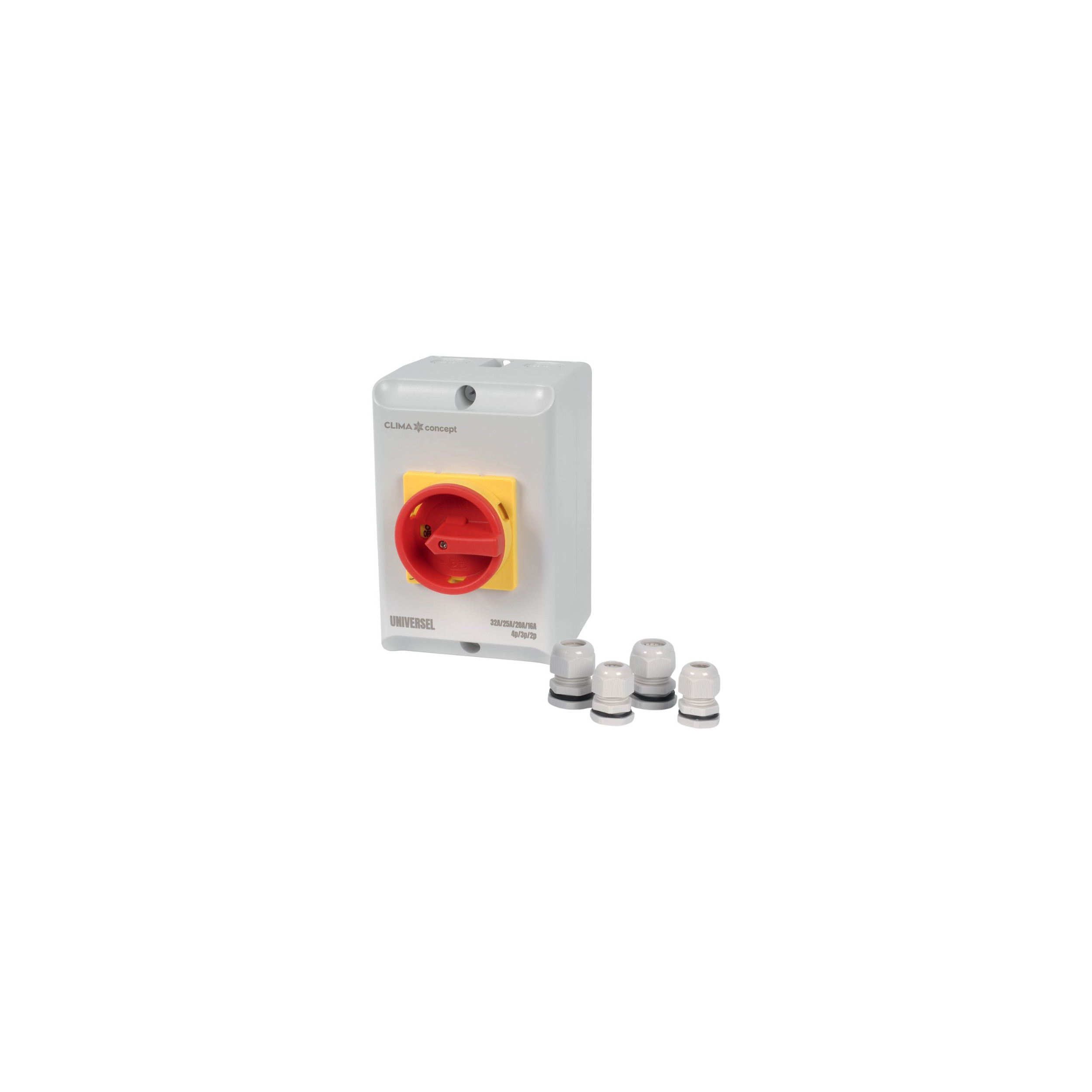 Large "L" universal proximity switch IP65 with M20/M25 cable glands