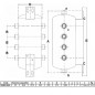 Wall-mounted 50 L steel mixing and buffer tank, 8 x 1"1/4 connections, heating and cooling