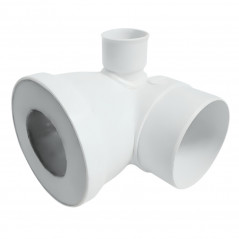 Short 90-degree male WC waste pipe, 40 mm straight connection