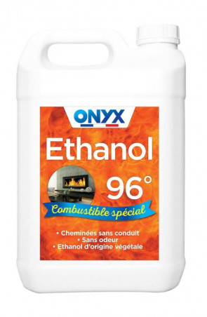 Ethanol 96% spécial cheminée sans conduit, 5 litres