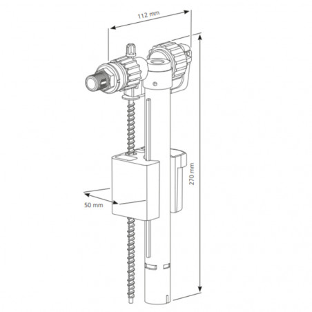 SIAMP 536 concealed WC cistern float valve