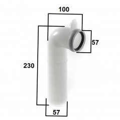 Coude et joint d'alimentation réservoir WC encastré