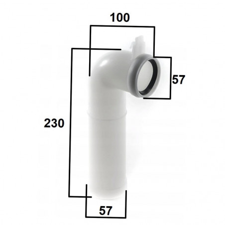Gomito e giunto per l'alimentazione della cassetta WC a incasso