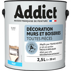 Kopie van Peinture acrylique murs et boiseries noir mat 2.5L.