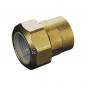 Female steel pipe fitting 12x17, brass repair sleeve