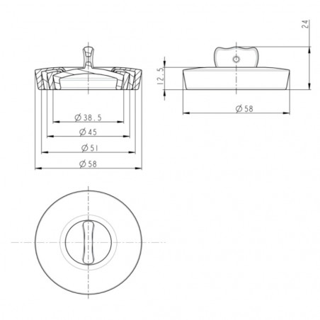 Bouchon universel Blanc pour évier, lavabo, lave mains ou baignoire