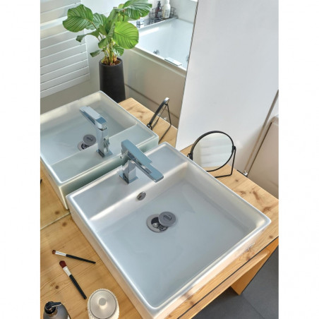 Bouchon universel Blanc pour évier, lavabo, lave mains ou baignoire