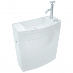 Réservoir WC Universel lave-mains intégré 3/6L ISEO attenant, blanc