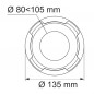 Anello e guarnizione tubo rigido per WC, uscita WC Ø 80-105 mm