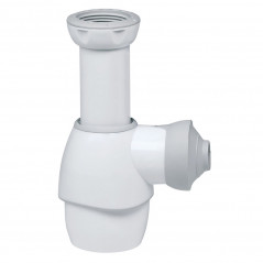 Universal siphon NF for washbasin, handrinse basin, bidet and sink Ø32/40 mm outlet