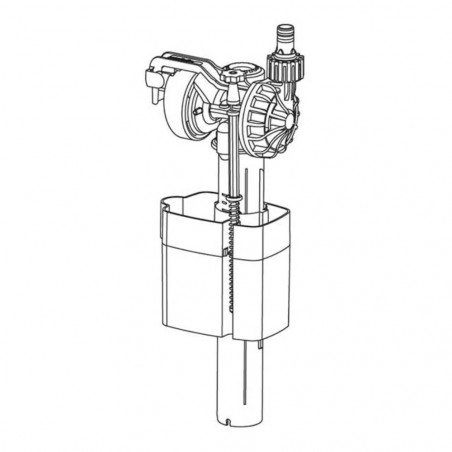 Valsir WINNER TROPEA CUBIK compact float valve for concealed WC tanks