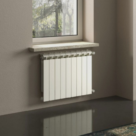 Radiateur fonte alu 2268W chauffage central 14 éléments KLASS 800 blanc