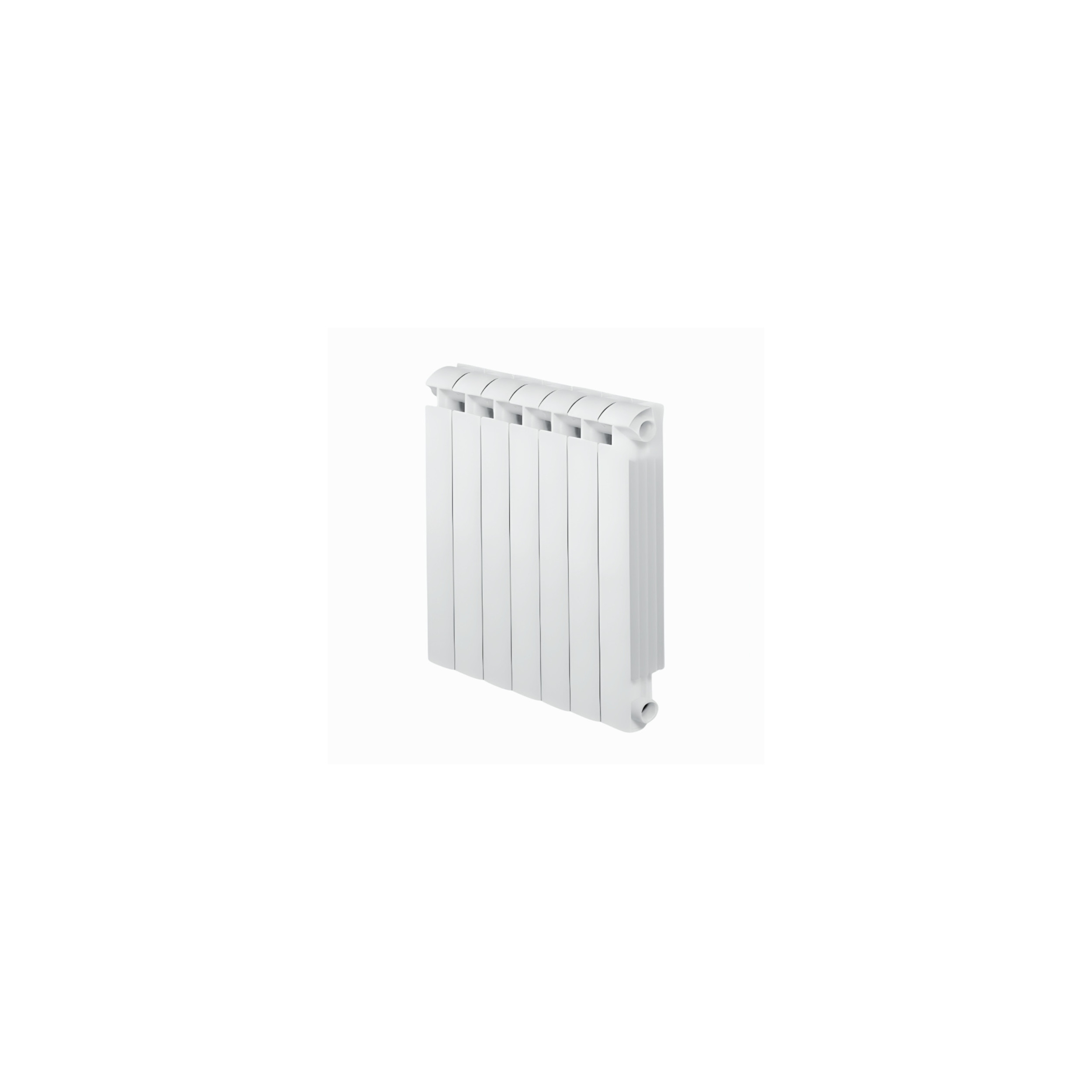 Radiador de calefacción central de 7 elementos KLASS 800 de fundición de aluminio blanco 1134W