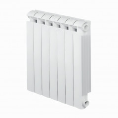 Radiador de calefacción central de 7 elementos KLASS 800 de fundición de aluminio blanco 1134W