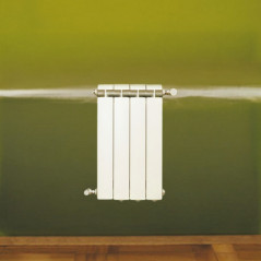 KLASS 800 white 5-element cast-iron radiator 648W alu central heating