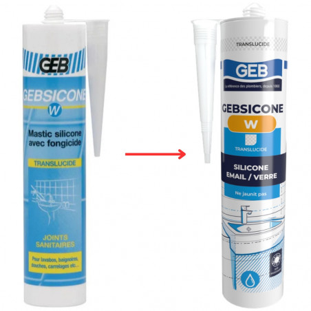 Gebsicone W: 310 ml cartridge, translucent