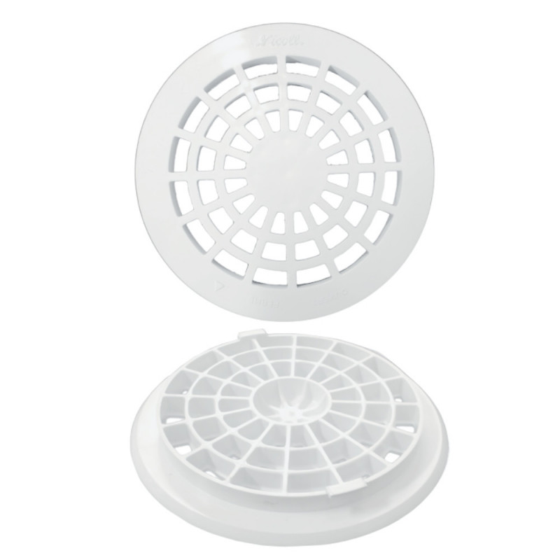 Floor drain grate for plastic flooring