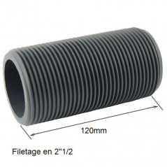 Polypropylene threaded spool length 120mm, 66x76 (2"1/2).