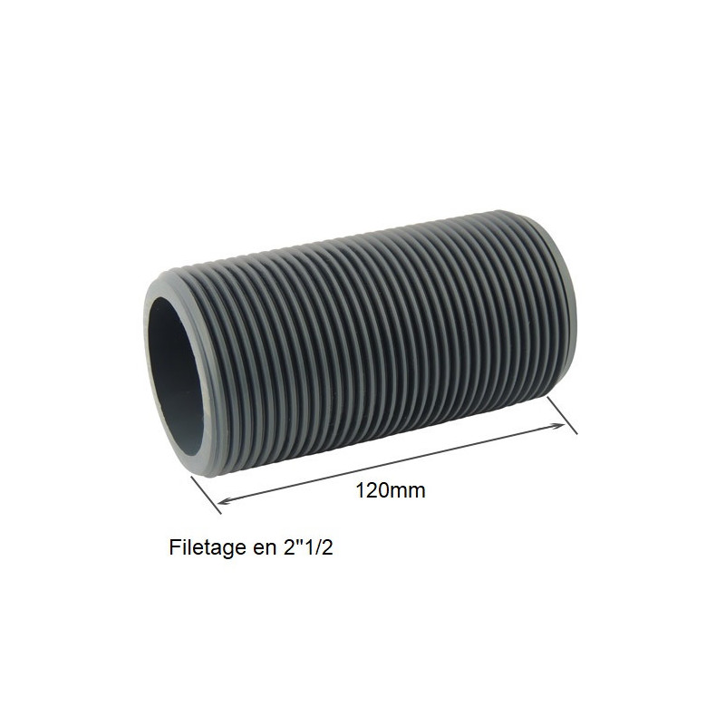 Polypropylene threaded spool length 120mm, 66x76 (2"1/2).