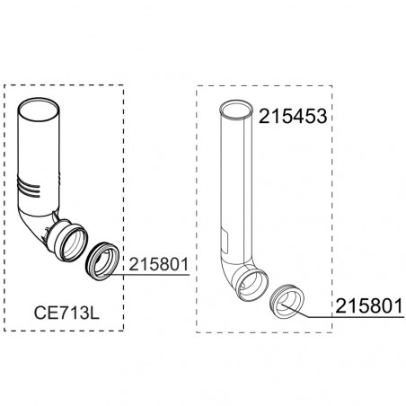 Seal for CE70 flush tube