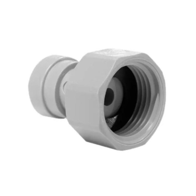 Adaptador hembra rígido Push-Fit de acetal gris de 5/8" (17x23) para tubo de 5/16" (8 mm)