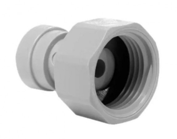 Adaptador hembra rígido Push-Fit de acetal gris de 5/8" (17x23) para tubo de 5/16" (8 mm)