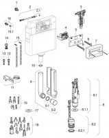 Réservoir Geberit Delta 12 : UP100